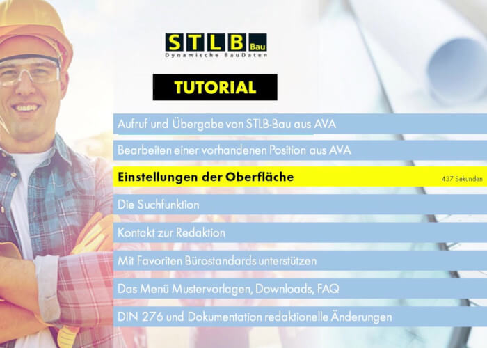 STLB-Bau Tutorial Einstellung an der Oberfläche