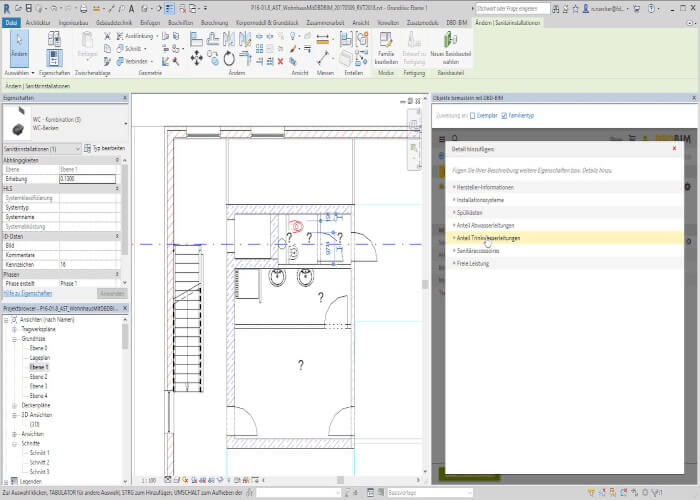 DBD-BIM Plug-in Revit Tutorial Bemusterung und eigene Bauteile, Leistung und  Preise
