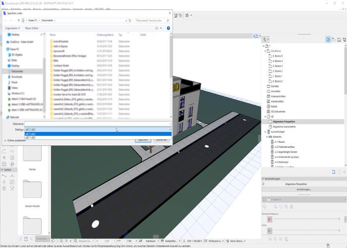 DBD-BIM Plug-in ARCHICAD tutorial Exportmöglichkeiten