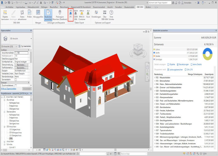 DBD-BIM Plug-in Revit Tutorial Erste Schritte