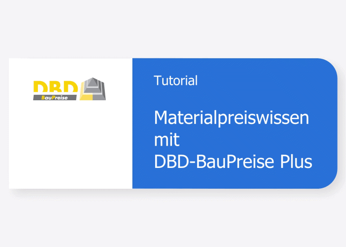 Tutorial Video zu DBD-BauPreise Plus