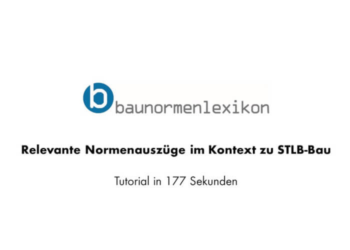 STLB-Bau Tutorial Baunormenlexikon