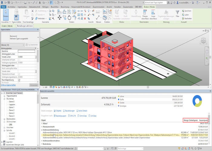 DBD-BIM Plug-in Revit Tutorial Baukosten