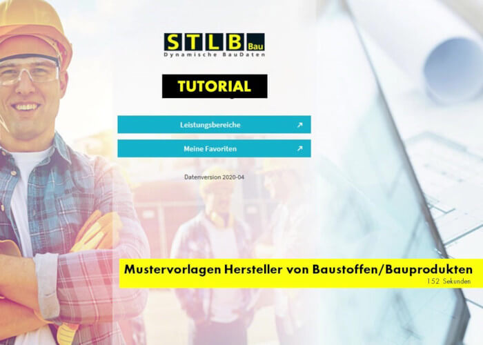 STLB-Bau Tutorial Baustoffhersteller Mustervorlagen für STLB-Bau